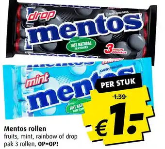 Boni Mentos rollen aanbieding