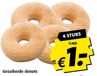 Boni Gesuikerde donuts aanbieding