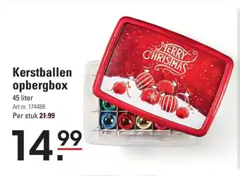 Sligro Kerstballen opbergbox 45 liter aanbieding