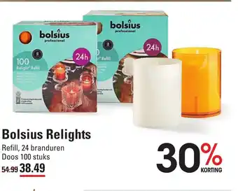 Sligro Bolsius Relights 100 stuks aanbieding