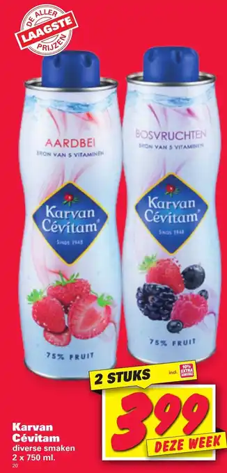 Nettorama Karvan Cevitam 2*750 ml aanbieding