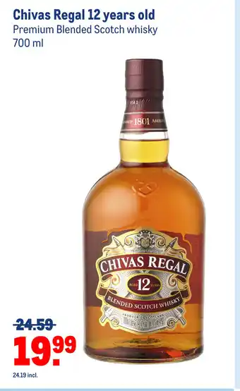 Makro Chivas Regal 12 years old 700 ml aanbieding