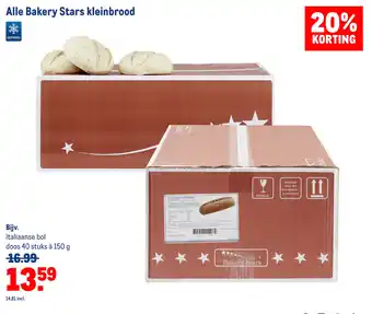 Makro Alle Bakery Stars kleinbrood aanbieding