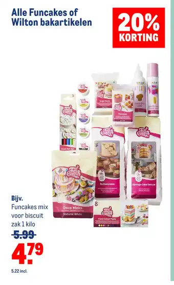 Makro Alle Funcakes of Wilton bakartikelen aanbieding