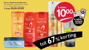 Etos Elvive, Elnett en Studio Line aanbieding