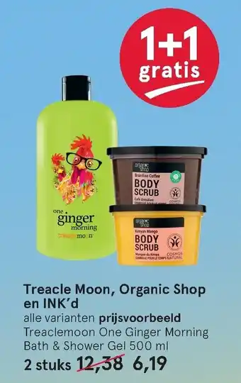 Etos Treacle Moon, Organic Shop en ink'd 500ml aanbieding