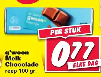 Nettorama G'woon Melk Chocolade 100g aanbieding