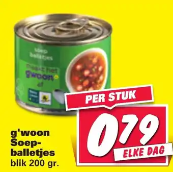 Nettorama G'woon Soepballetjes 200g aanbieding