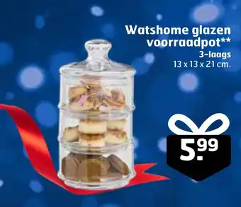 Trekpleister Watshome glazen voorraadpot** aanbieding