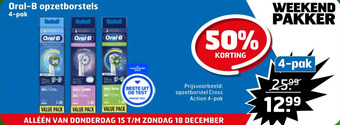 Trekpleister Oral-b opzetborstels aanbieding