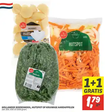 Dekamarkt Hollandse boerenkool, hutspot of kruimige aardappelen aanbieding