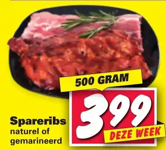 Nettorama Spareribs 500g aanbieding