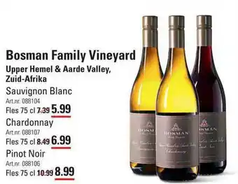 Sligro Bosman family vineyard aanbieding