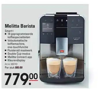 Sligro Melitta barista aanbieding