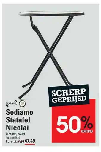 Sligro Sediamo statafel nicolair aanbieding