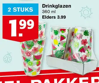 Hoogvliet Drinkglazen aanbieding