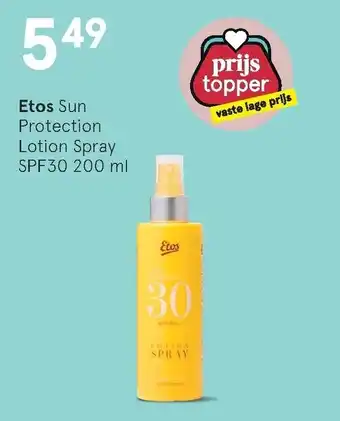 Etos Etos Sun Protection Lotion Spray 200ml aanbieding