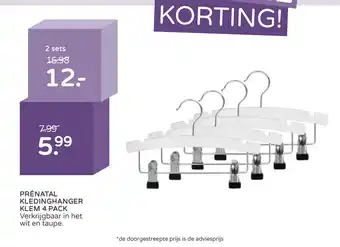 Prenatal Kledinghanger klem 4 pack 2 sets aanbieding