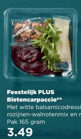 PLUS Feestelijk plus bietencarpaccio aanbieding