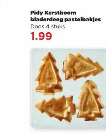 PLUS Pidy kerstboom bladerdeeg pasteibakjes aanbieding