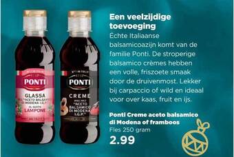 PLUS Ponti creme aceto balsamico di modena of framboos aanbieding