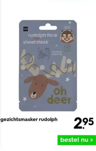 HEMA Gezichtsmasker rudolph aanbieding