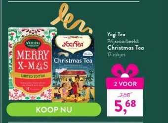 Holland & Barrett Christmas tea aanbieding