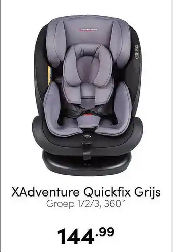 Baby & Tiener Xadventure quickfix grijs autostoel aanbieding