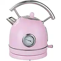 Bol.com Moa retro waterkoker - pastel roze - elektrisch... aanbieding