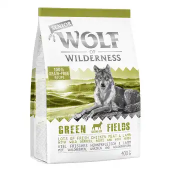 Zooplus Wolf of wilderness senior green fields 400 g aanbieding