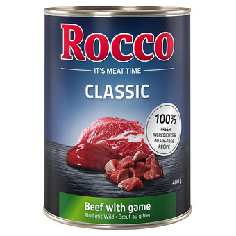 Zooplus 6x400g rund met wild rocco hondenvoer aanbieding