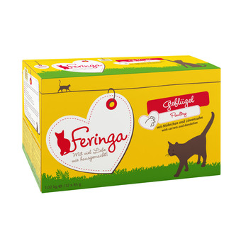 Zooplus 12x85g maaltijdzakjes gevogelte met wortelen feringa kattenvoer aanbieding
