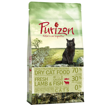 Zooplus 2x400g adult lam met vis & vis purizon kattenvoer aanbieding