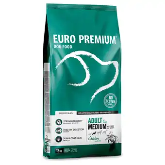 Zooplus 15% korting! dubbelpak: 2 x 12 kg euro premium hondenvoer - medium adult kip & rijst aanbieding