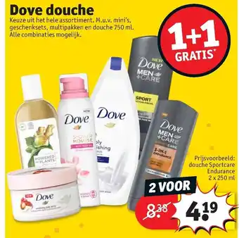 Kruidvat Dove Douche 1+1 aanbieding