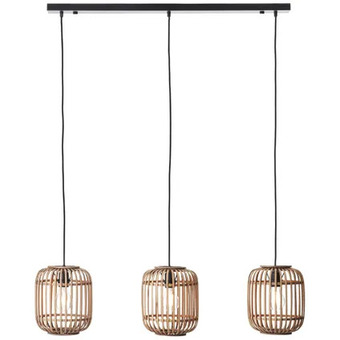 Praxis Brilliant hanglamp woodrow rotan 3xe27 aanbieding