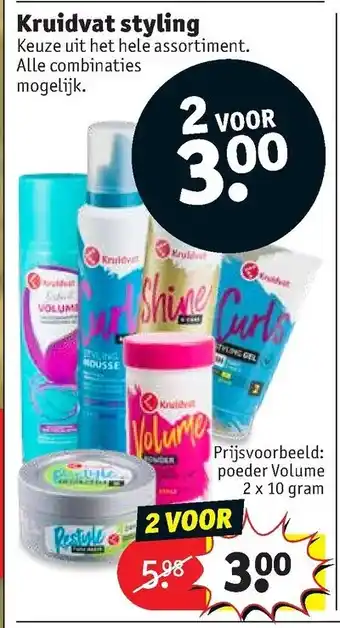 Kruidvat Kruidvat Styling 2st aanbieding