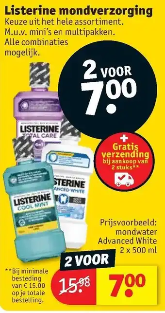 Kruidvat Listerine Mundverzorging 2st aanbieding