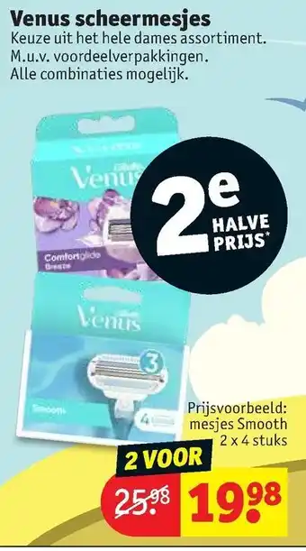 Kruidvat Venus scheermesjes 2st aanbieding