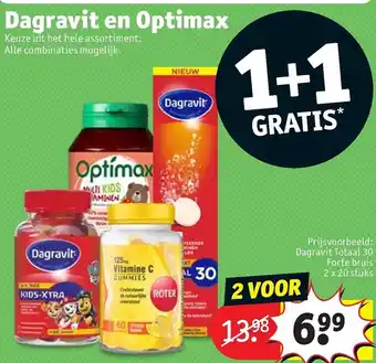 Kruidvat Dagravit en Optimax 1+1 aanbieding