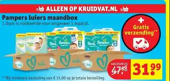 Kruidvat Pampers Luiers maandbox aanbieding