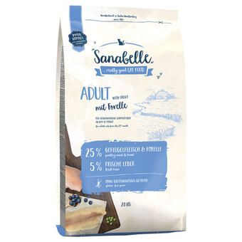 Zooplus Sanabelle adult met forel kattenvoer - 2 kg aanbieding