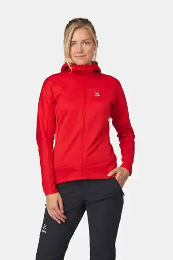 Bever Haglöfs frost mid hood dames rood aanbieding