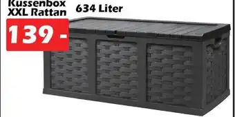 iTEK Kussenbox XXL Rattan 634 Liter aanbieding