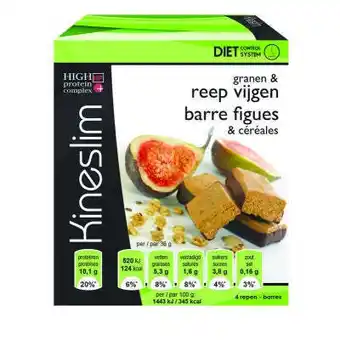 Vitamins Kineslim granen/vijgen repen 4 stuks aanbieding