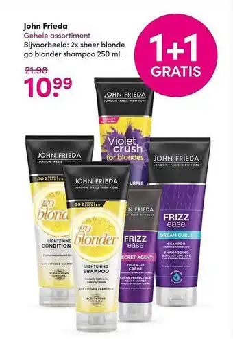 DA John Frieda 1+1 gratis 250 ml aanbieding