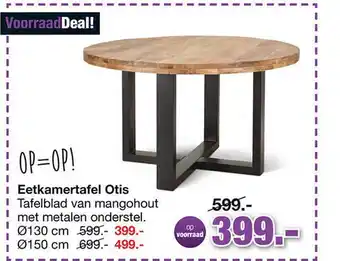 Budget Home Store Eetkamertafel Otis 130 cm aanbieding