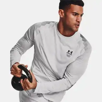 Under Armour Herenshirt under armour armourprint met lange mouwen halo grijs / zwart s aanbieding