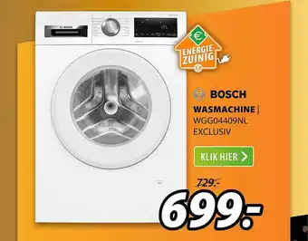 Expert Bosch wasmachine | wgg04409nl exclusiv aanbieding