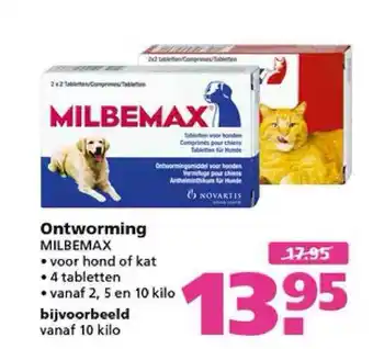 Ranzijn Ontworming Milbemax 10 kilo aanbieding